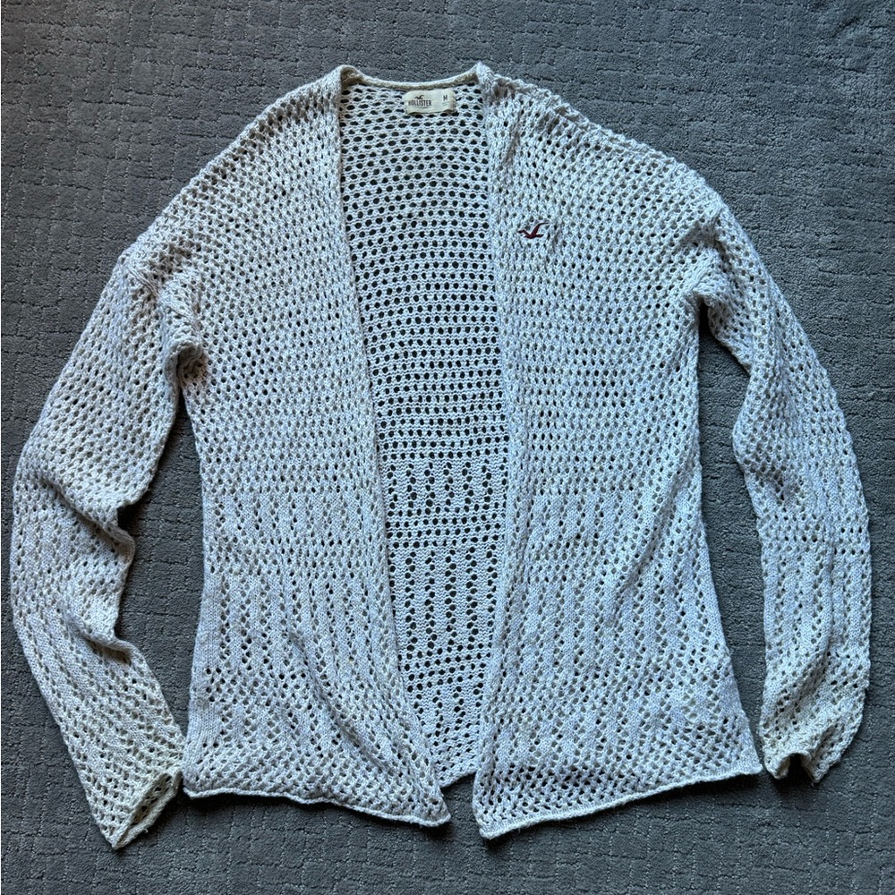 Hollister crochet cardigan size M
